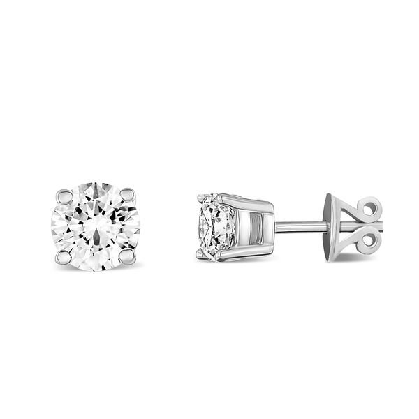 Special Diamond Stud in 18K White Gold S-H041ES