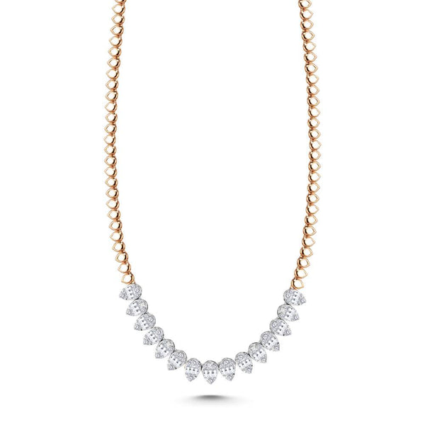 18K Yellow gold Diamond Necklace - S-N067S