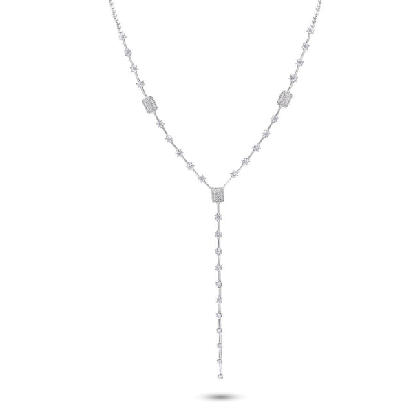 18k White gold Diamond Necklaces - S-N103S