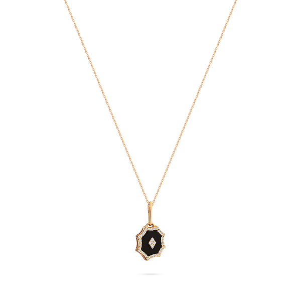 A unique necklace with central sapphire in 18K Yellow Gold - S-P253S