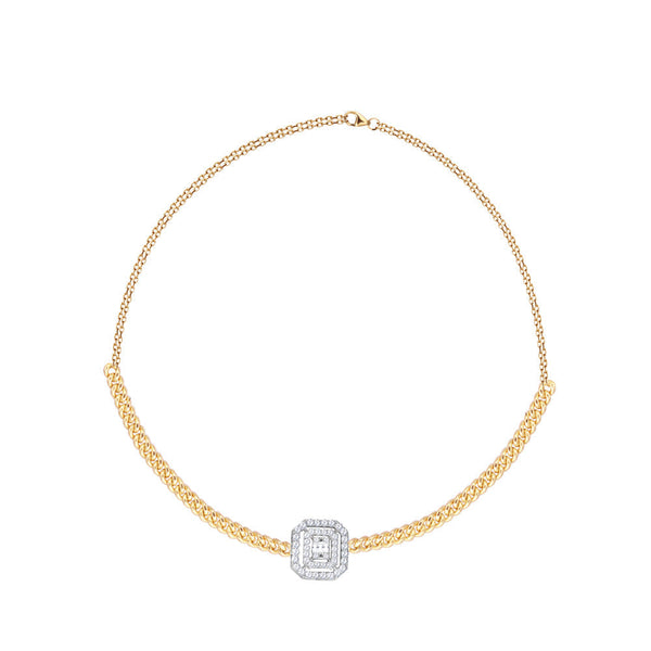 18K Yellow gold Diamond Choker - S-P280S