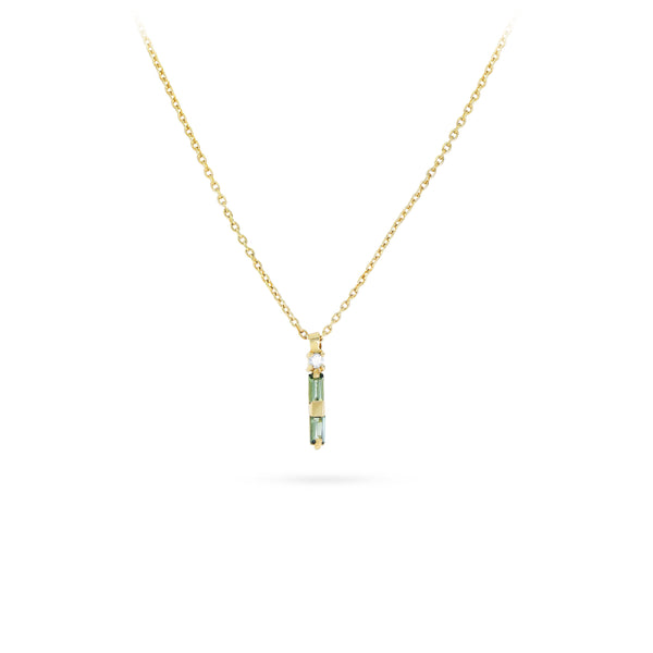 Dangling Emerald Diamond Necklace - S-P455SBON