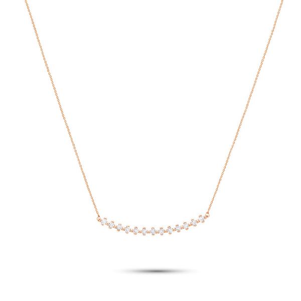 18k Rose gold Diamond Necklaces - S-P580S