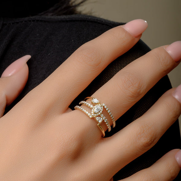 18K Yellow Solitaire Diamond Ring - S-R328X