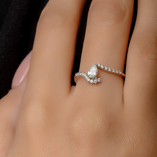 18K White Precious Diamond Ring - S-R346X