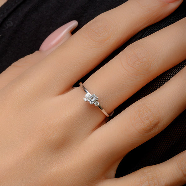 18K White Promise Diamond Ring - S-R350X