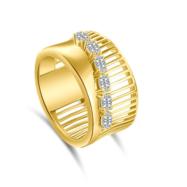 18k Yellow gold Diamond Rings - S-R418S