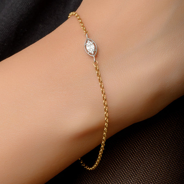 18K Yellow Diamond Chain Bracelet - S-X041B