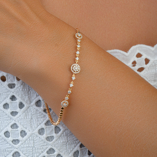 Magnificent Diamond Bracelet in Rose gold - S-X111B