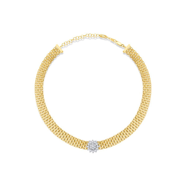 Magnificent Central Diamond Chocker in Yellow gold - S-X125N