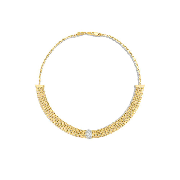 Magnificent Central Diamond Chocker in Yellow gold - S-X129N