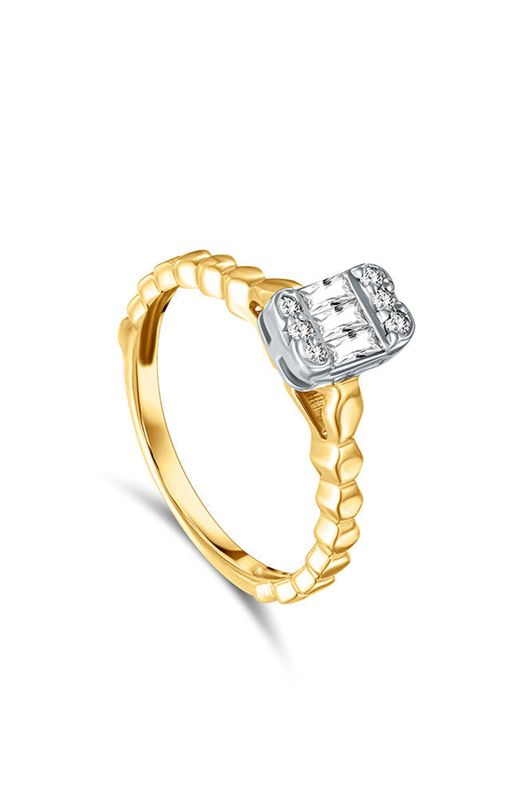 18K Yellow Gold Diamond Ring - S-X151R