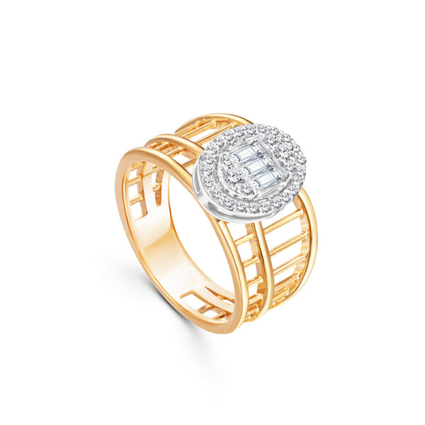 18K Yellow gold Diamond Ring - S-X153R