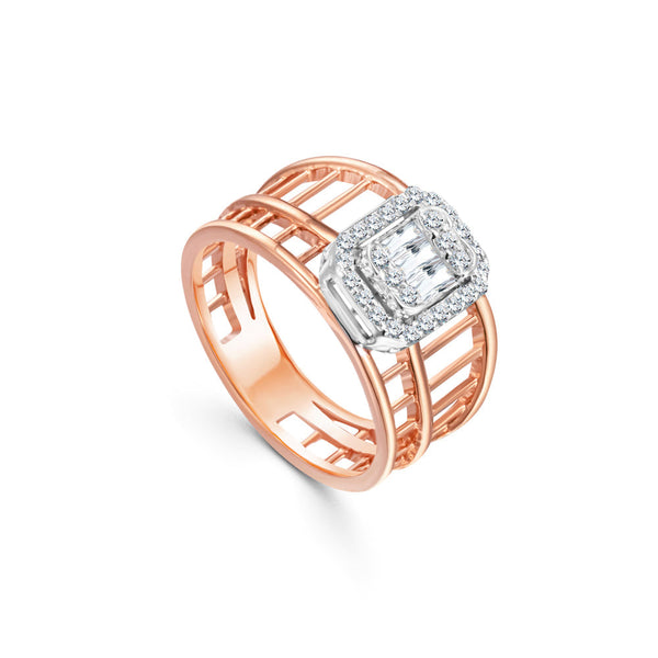 18K Rose gold Diamond Ring - S-X155R