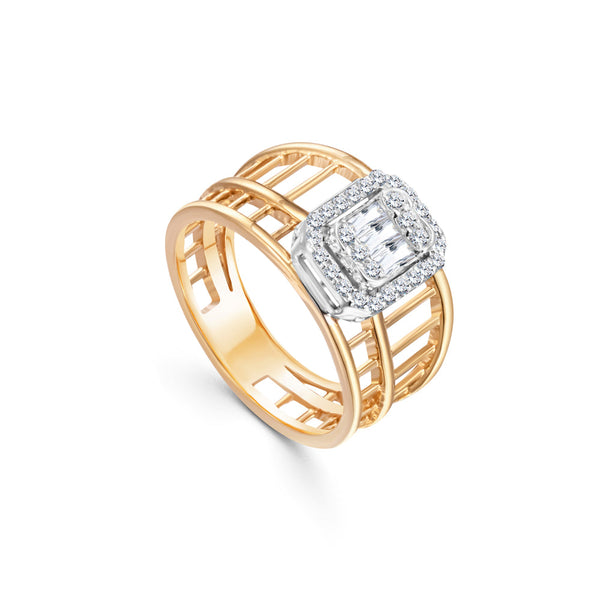 18K Yellow gold Diamond Ring - S-X155R