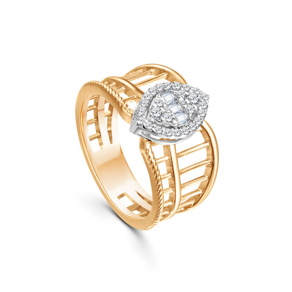 18K Yellow gold Diamond Ring - S-X157R