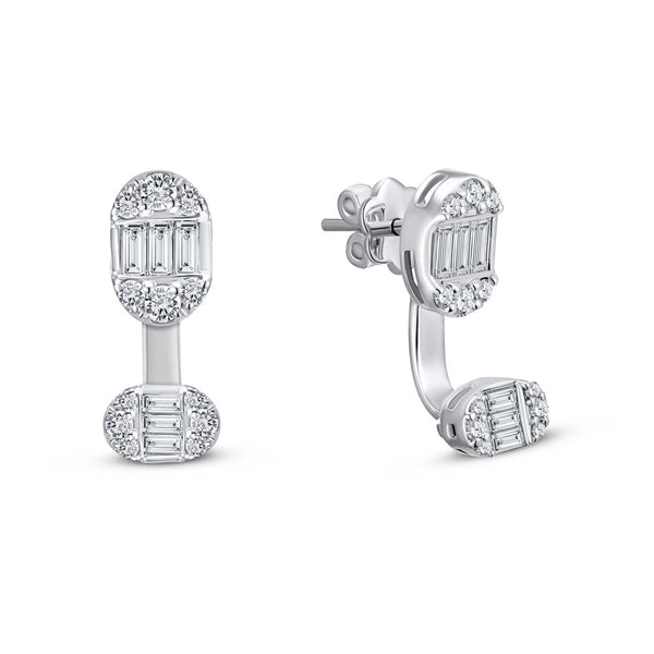 18K White gold Diamond Earring - S-X168E