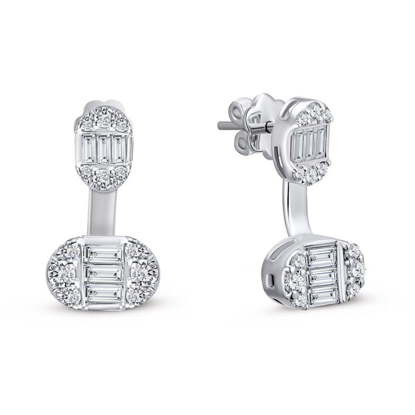 18K White gold Diamond Earring - S-X169E