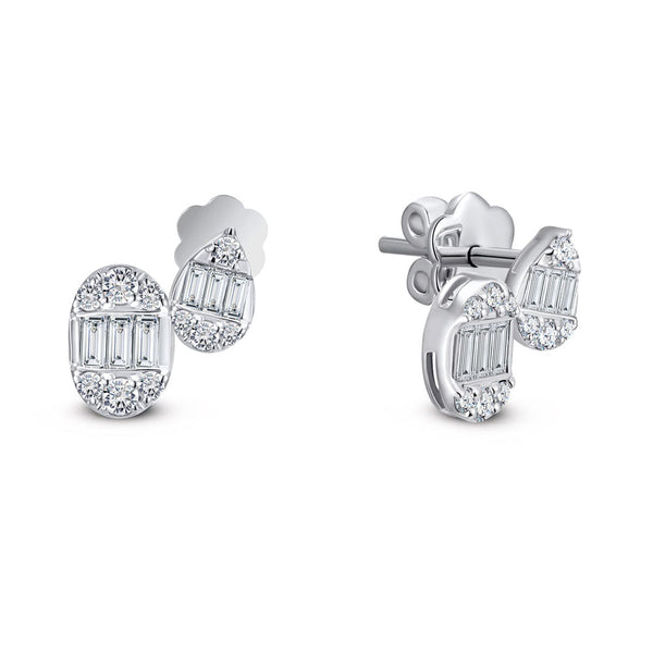 18K White gold Diamond Earring - S-X171E