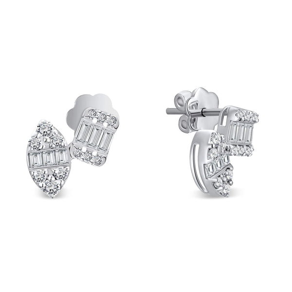 18K White gold Diamond Earring - S-X172E