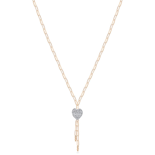 18K Rose Gold Diamond Necklace - S-X177P