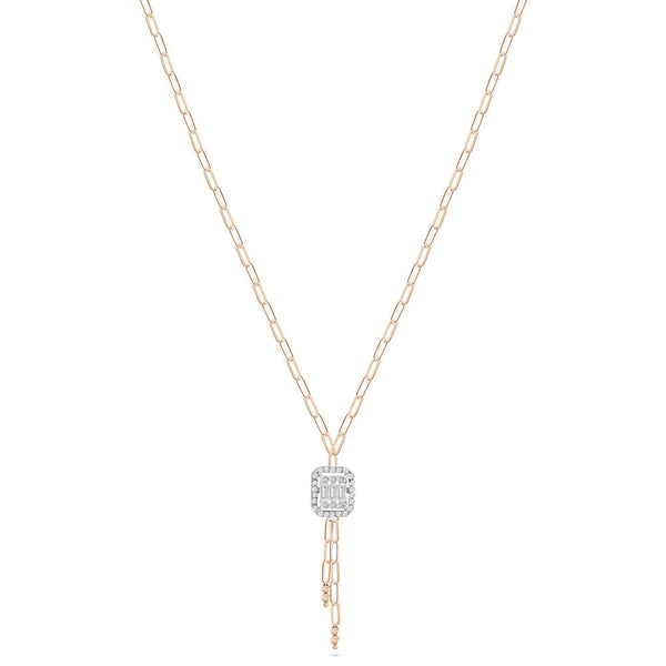 18K Yellow Gold Diamond Necklace - S-X179P