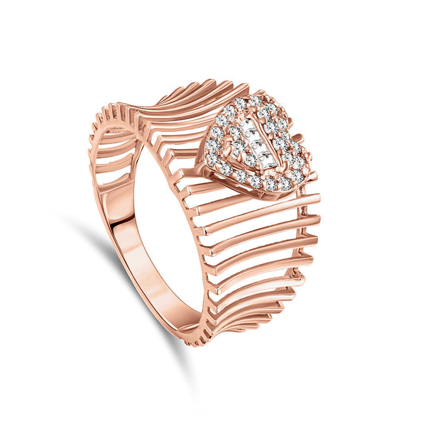 18K Rose Gold Diamond Ring - S-X181R