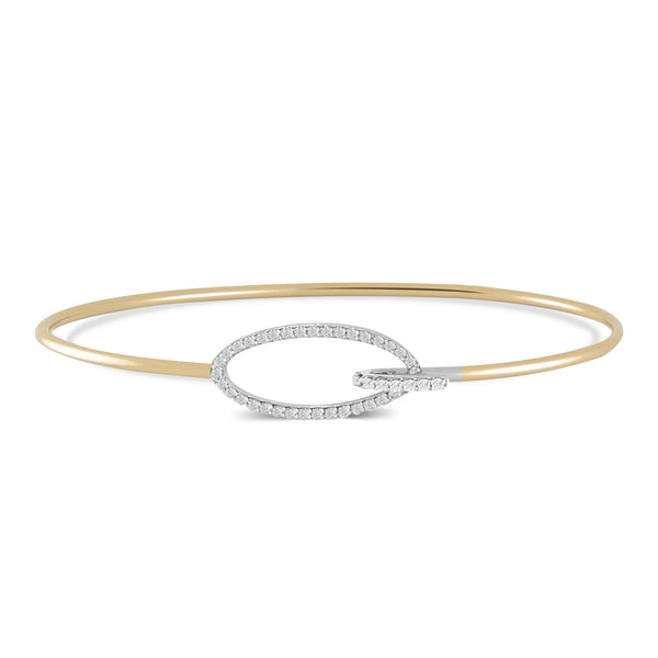 Unique Oval BANGLE in 18k Rose Gold / S-X42B