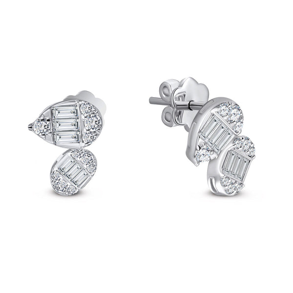 18K White gold Diamond Earring - S-X 170E