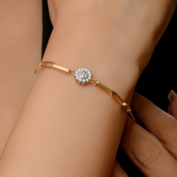 18K Yellow Diamond Linglong Bracelet - SIR1236B