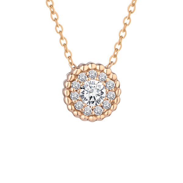 Classic beautiful Diamond Necklace fits you in 18K Yellow Gold- SIR1534