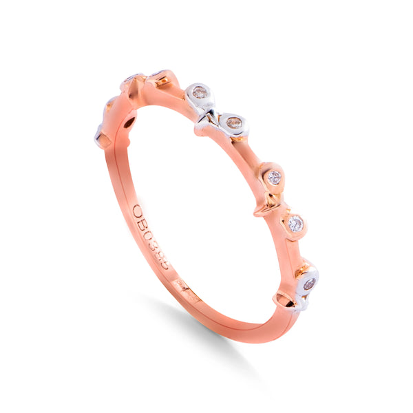 Anty Najma Celestial Stars Diamond Ring in 18k Rose Gold - S-RF028S