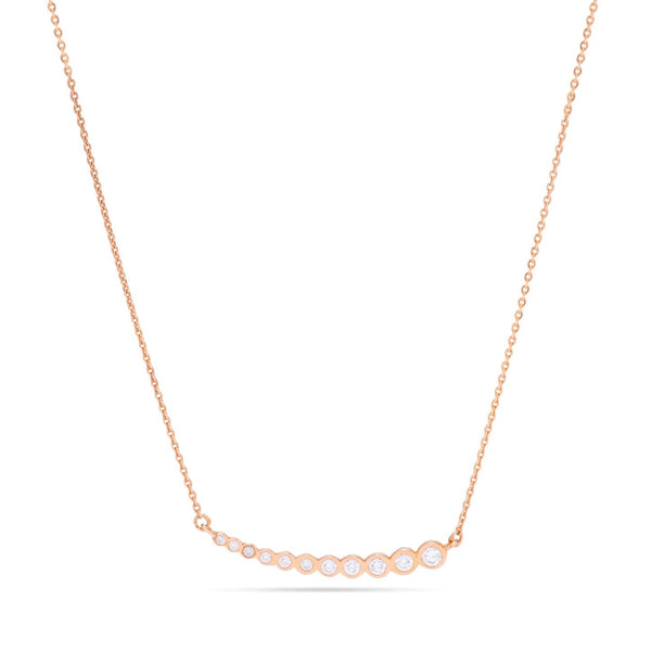 Diamond 18k rose gold necklace - SIR1330