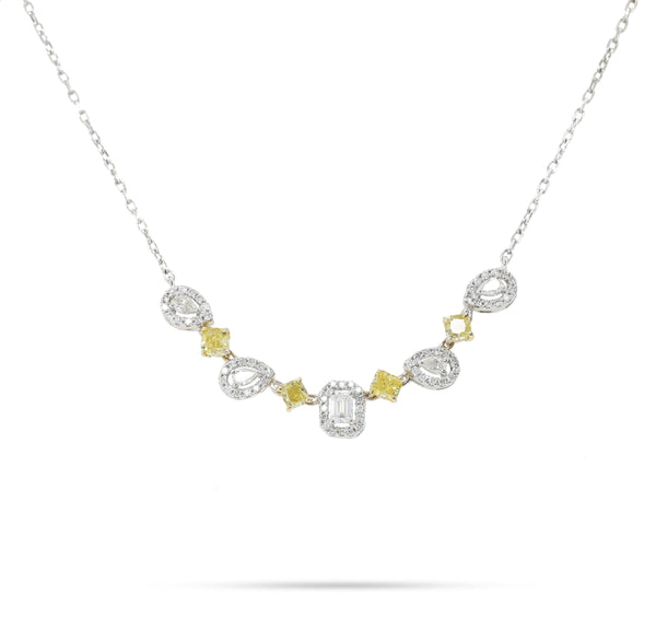 Shinny Baguette Diamonds with Yellow Sapphire - B-XLINK1169P