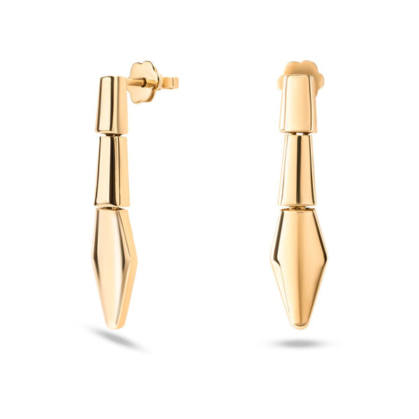 18k Yellow Gold Earrings - K-H048EG/B
