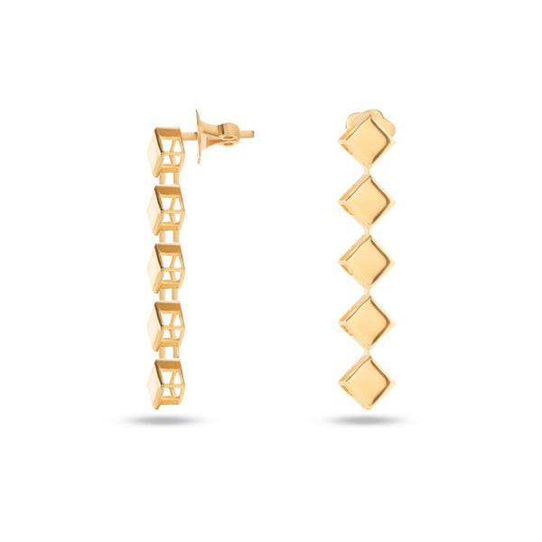 18k Yellow Gold Earrings - K-H054EG/B