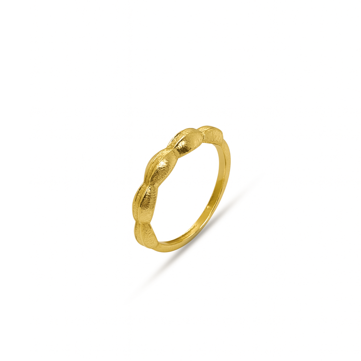 18K Yellow Gold Repeating Pattern Gold Band - K-H066RG/B