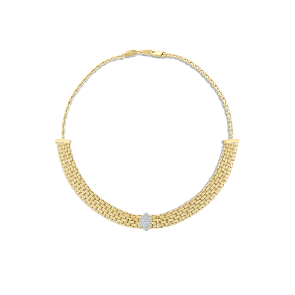 Magnificent Central Diamond Chocker in Yellow gold - S-X127N