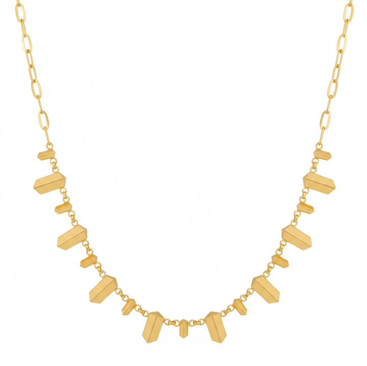 18k Yellow Gold "Metropolis" Geometric Necklace - MOH668N/A