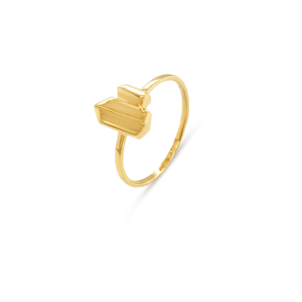 18k Yellow Gold "Metropolis" Geometric Ring - MOH668R/A