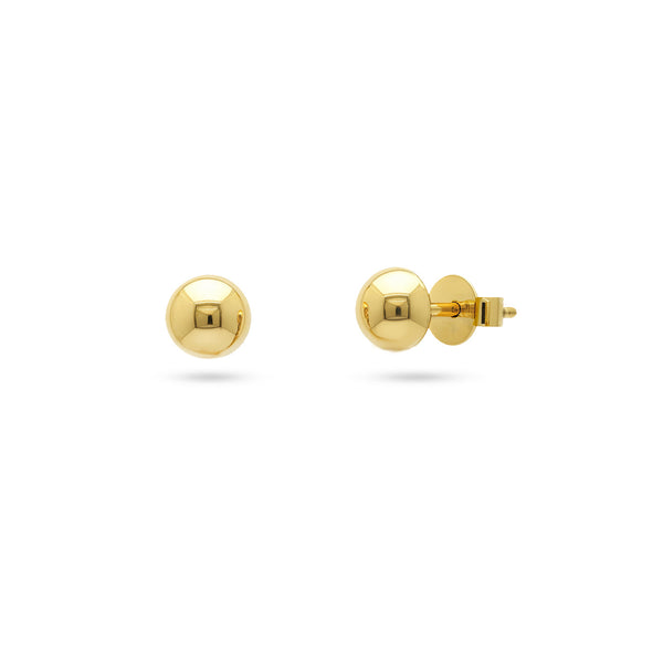 18k Yellow Gold Classic Ball Stud Earrings - MOH669E/A