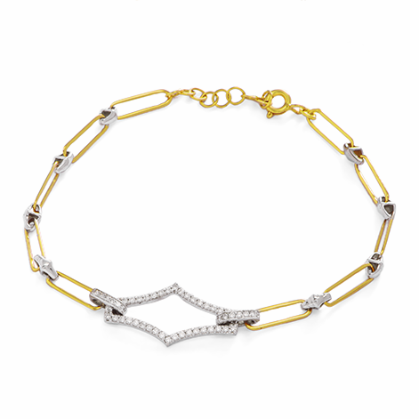 Linglong Unique Diamond Bracelet Bracelet in Yellow 18K Gold - S-B61B