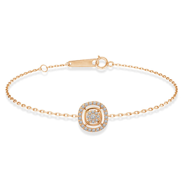 Classic Summer Diamond Bracelet comes with a set in 18k Rose gold - S-P370SB