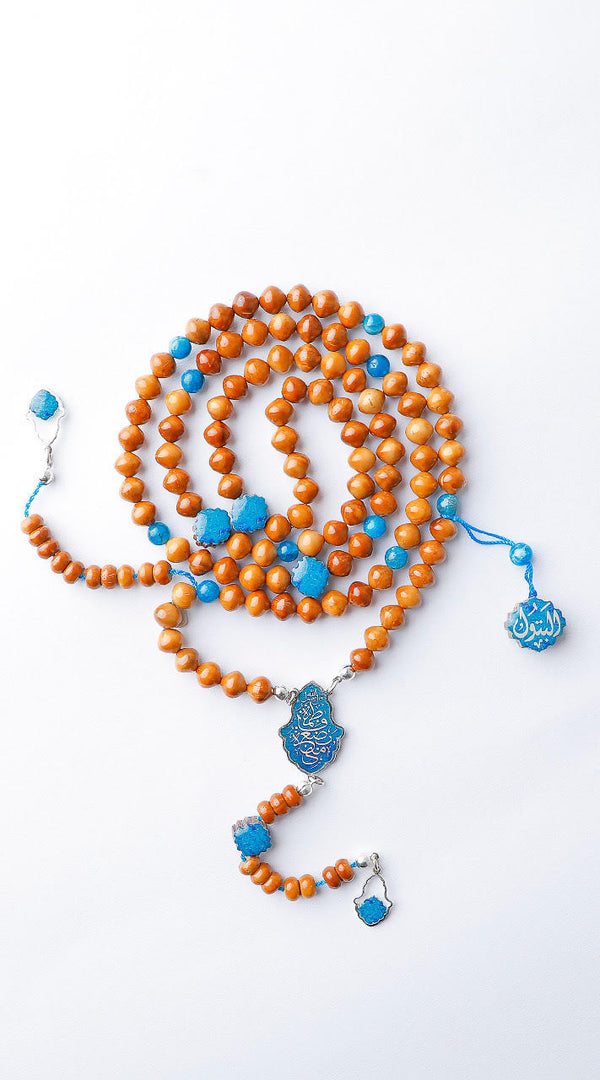 99 Beads Kouk wood ebony stone  & Fayrouz Rosary - RHWS012