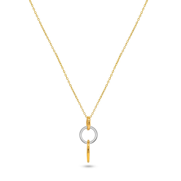 18K Yellow Gold Linked Pendant Necklace - X4P211513-1